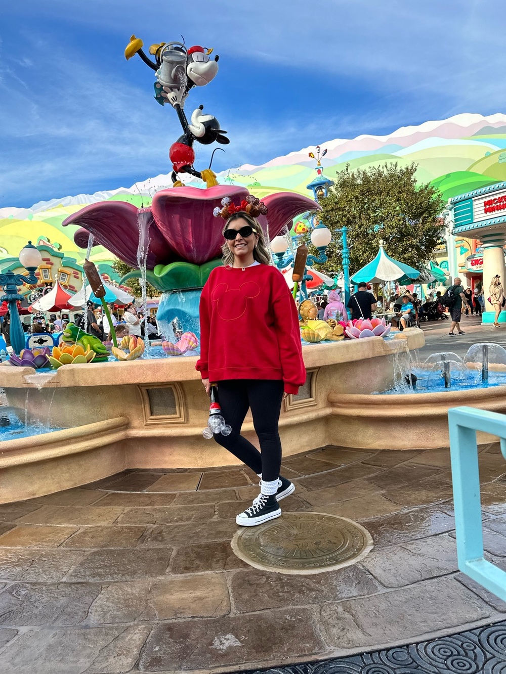 Red Mickey Outline Sweatshirt